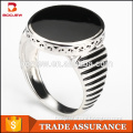 2015 new product wholesale platinum white gold palted handmade silver jewelry men rings
